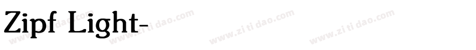 Zipf Light字体转换